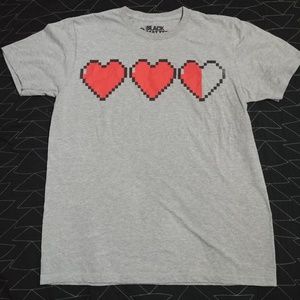 LAST CHANCE: black matter 8 bit heart gray t shirt